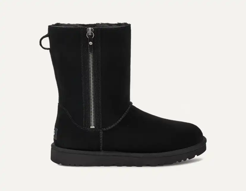 UGG Classic Short 26cm 5800 黒 スエード UGG x Sacai Knit Classic Mini Short II Black Suede Boots