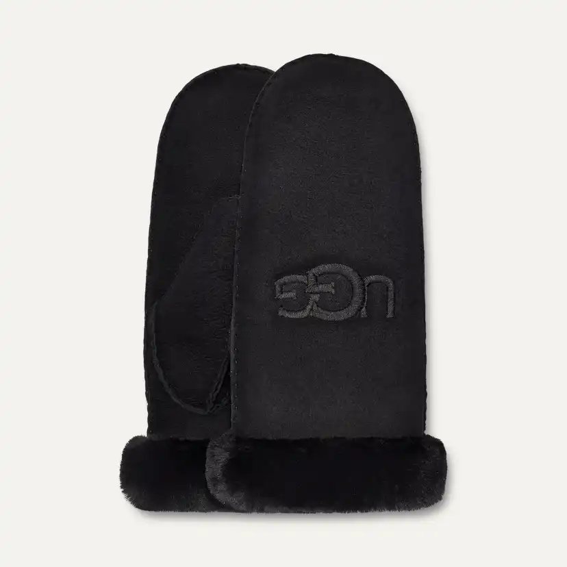 UGG LOGO MITTEN ブラック S/M UGG Logo Black Mittens – MyCozyBoots