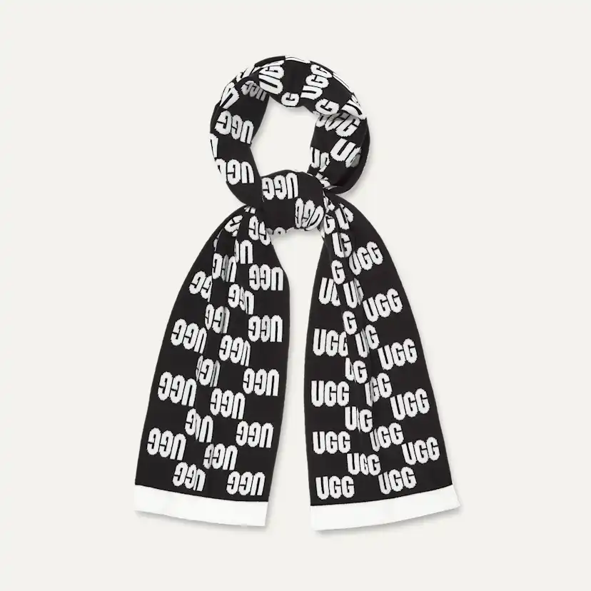 Women's Checked Graphic Logo Scarf | UGG®