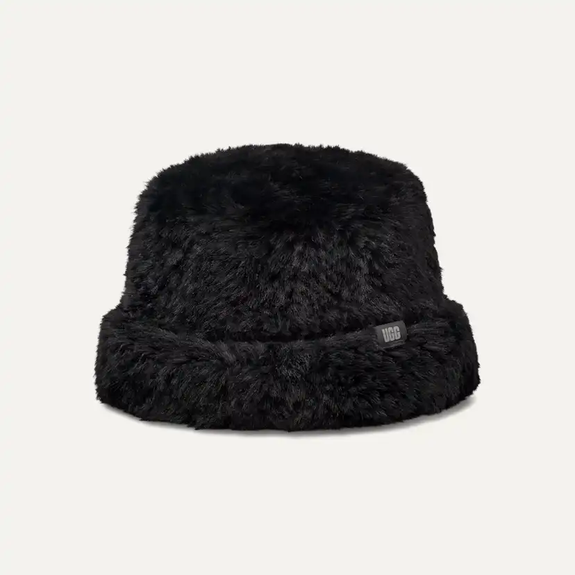 UGG Black Faux-Fur Bucket Hat 76101900_1?w=400 main image 2
