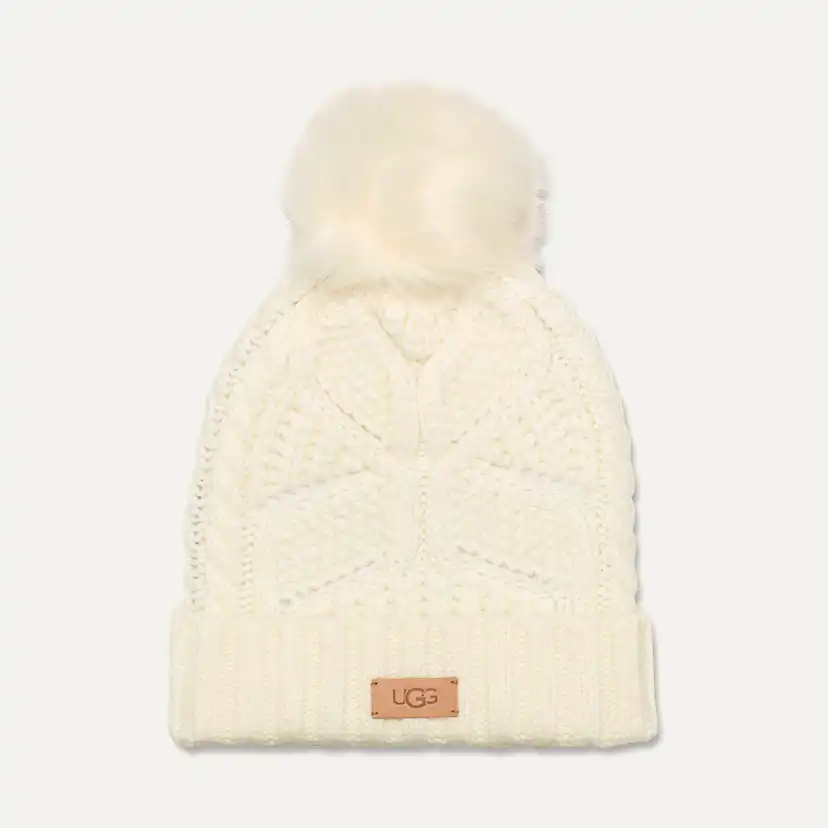 UGG ニットキャップ W CABLE BEANIE WITH POM UGG® Cable Beanie With Pom for Women | UGG®