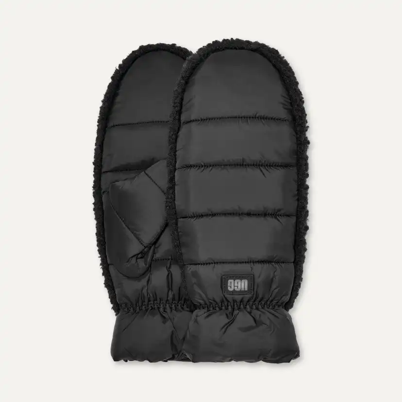 UGG LOGO MITTEN ブラック S/M UGG Logo Black Mittens – MyCozyBoots