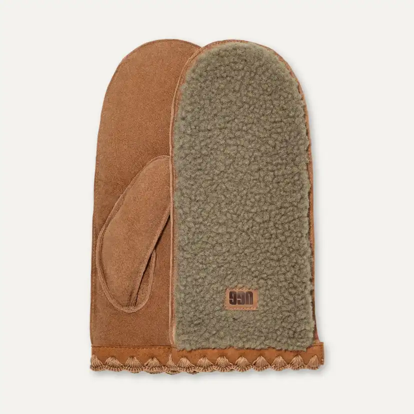 UGG アグ ミトン Sheepskin MITTENS CHESTNUT UGG Exposed Sheepskin Mittens | Saks Fifth Avenue