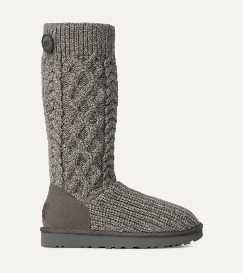 ミドルブーツ UGG Women Boots 1134991 095 GREY Women's Classic Cardi Cabled Knit Boot | UGG®