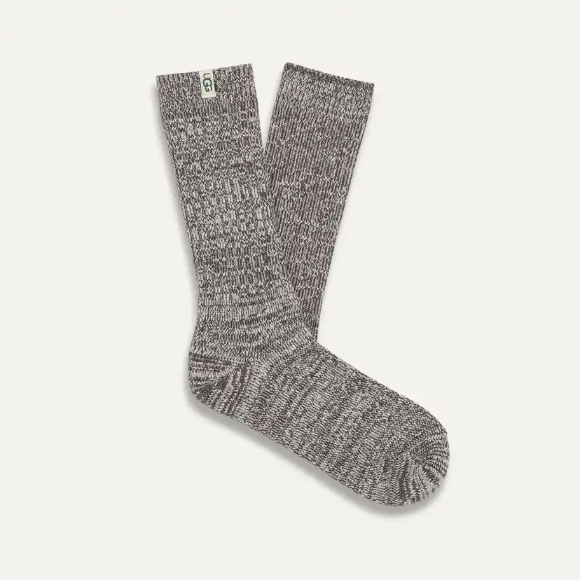 Rib Knit Slouchy Crew Sock