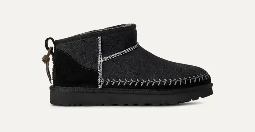 ショートブーツ・ブーティ UGG FW24 Black leather Shasta ankle boots (1151870 BLK) UGG FW24 Black leather Shasta ankle boots (1151870 BLK) (UGG