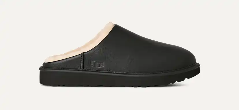 新品未使用　UGG ブラック ローファー レザー23.5 UGG- Women New Heights Cozy Clog Chestnut 1162510 Leather