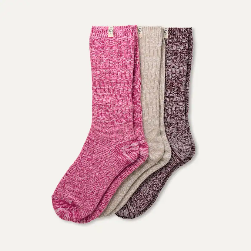 Rib Knit Slouchy Crew 3 Pack Rib Knit Slouchy Crew 3 Pack
