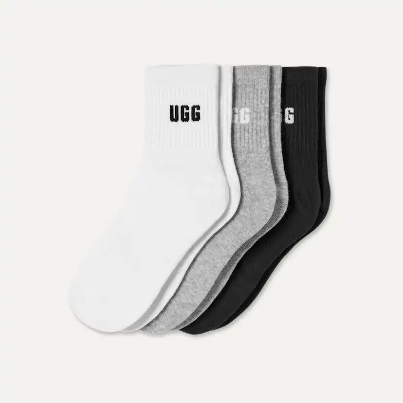 Paquet de 3 chaussettes quart de longueur à logo Quinlin