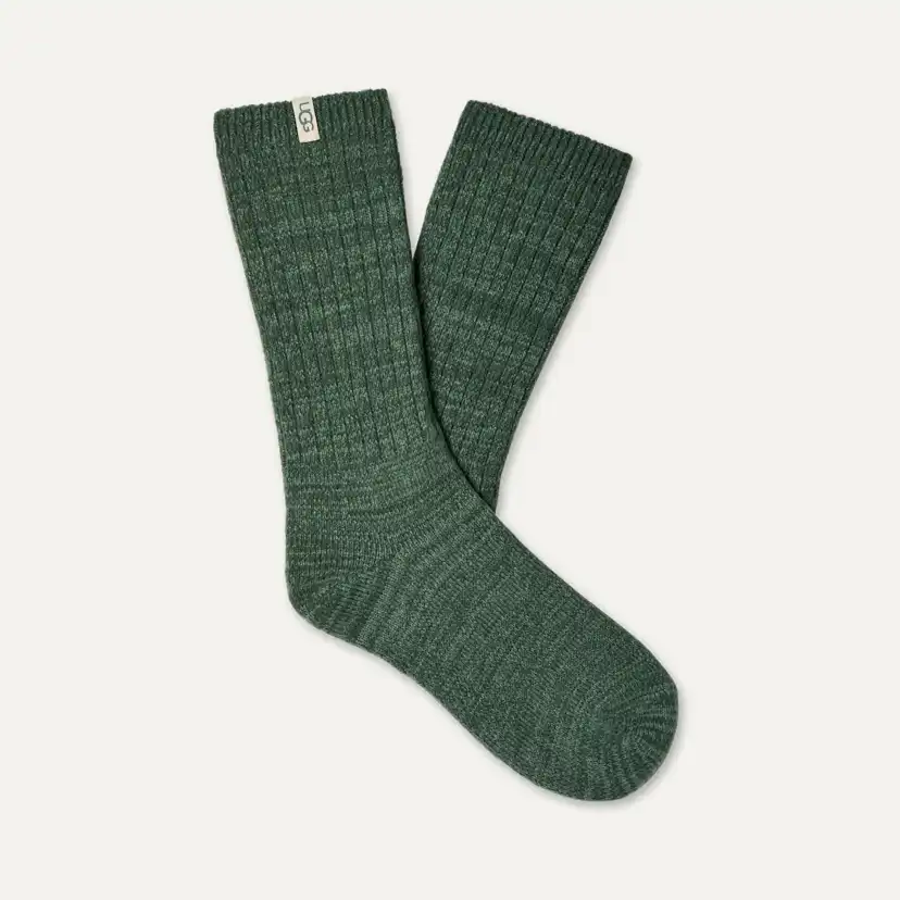 Rib Knit Slouchy Crew Sock