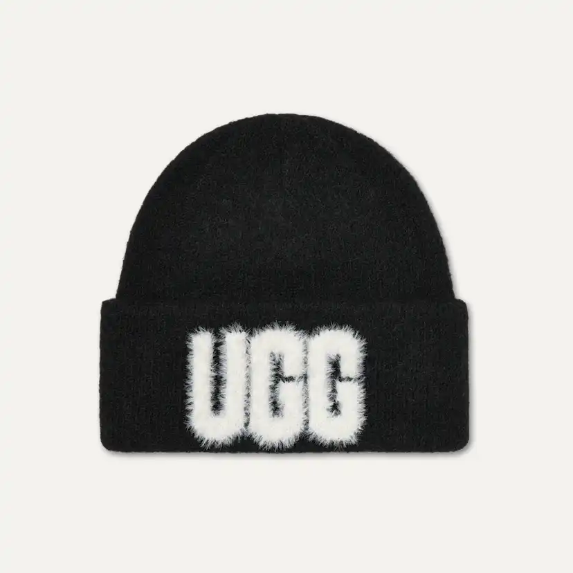 Bonnet à logo UGG pelucheux