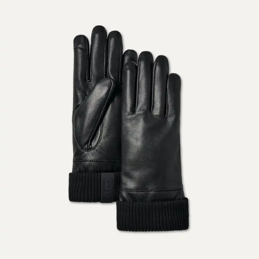 Gant manchette en tricot de cuir