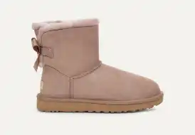 ☆【UGG】☆UGG W Mini Bailey Bow ll Shimmer☆Caribou☆ UGG Mini Bailey Bow II Shimmer Caribou Boots - Women's