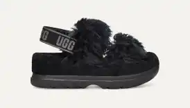 【値下げ】UGG SUPER FLUFF SLIPPER ブラック UGG Women's Super Fluff Slipper - FREE Shipping & FREE