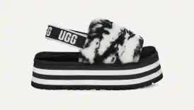 UGG disco slide グレー Women's UGG Disco Slide Dark Grey Sheepskin – Footwear etc.