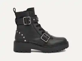ミドルブーツ UGG Women Boots 1163490LE BLK BLACK UGG 1163490 Classic Ultra Mini Lthr BLK - A Step Ahead Footwear