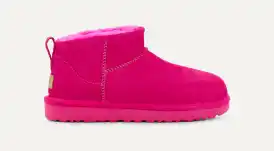 【新品未使用】UGG CLASSIC ULTRA MINI　サイズ６ 　ピンク UGG CLASSIC ULTRA MINI WOMEN BOOTS SUEDE ROCK ROSE US 8 /UK