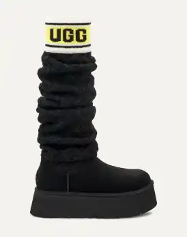 ☆韓国の人気☆【UGG】☆UGG W Classic Sweater Letter☆Black☆ Women's Classic Sweater Letter Tall Boot | UGG®