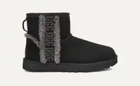 UGG LOGO MITTEN ブラック S/M Women's Classic Mini Shearling Logo | UGG®
