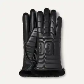 アグ 手袋 UGG® Leather Quilted Logo Tech Glove for Women | UGG®