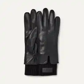 UGG Leather Tech Knit Cuff Glove for Women | UGG® UK