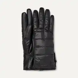 UGG レザーグローブ ブラック L 17451BX UGG® Sherpa Fabric Glove w Zipper for Women | UGG®