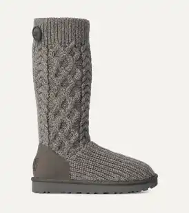 格安！美品！UGG キッズ　グレー ファスナー付きブーツ 1130750 Women's Classic Cardi Cabled Knit Boot | UGG®