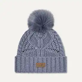 Cable Beanie With Pom