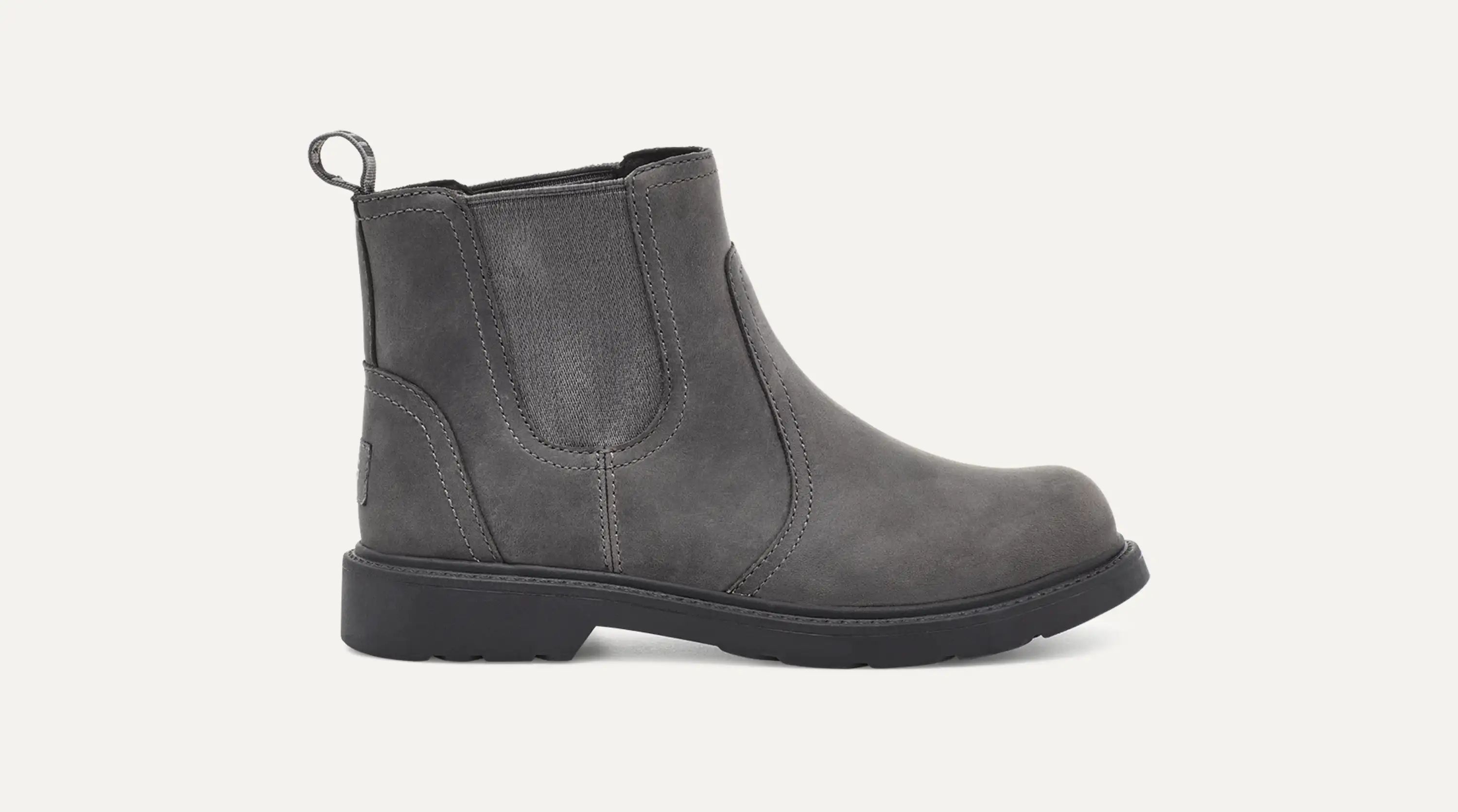 Men\'s UGG Bolden Gray Leather Pull On Chelsea Boots UGG® Chelsea Lug Leather for Men | UGG® main image 3