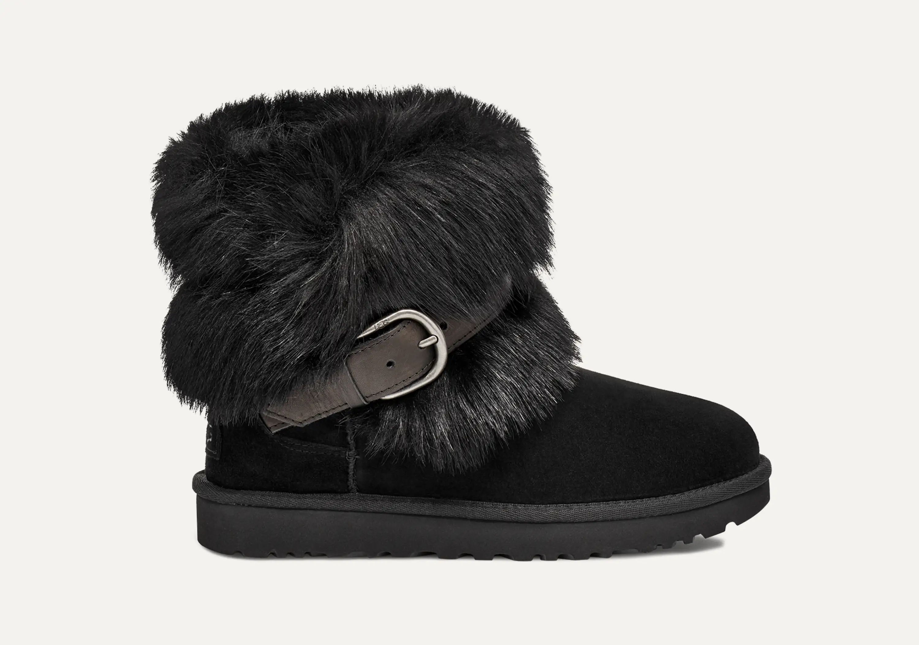Sheepskin Ugg Black Buckle Boots Classic Buckle Mini Boot UGG®