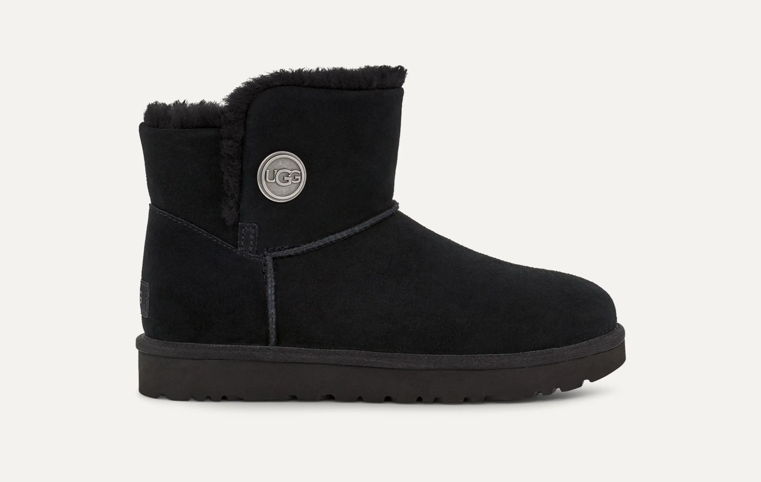 Boots Schwarz Ugg Mini Bailey Button Schwarz Ugg Classic Mini