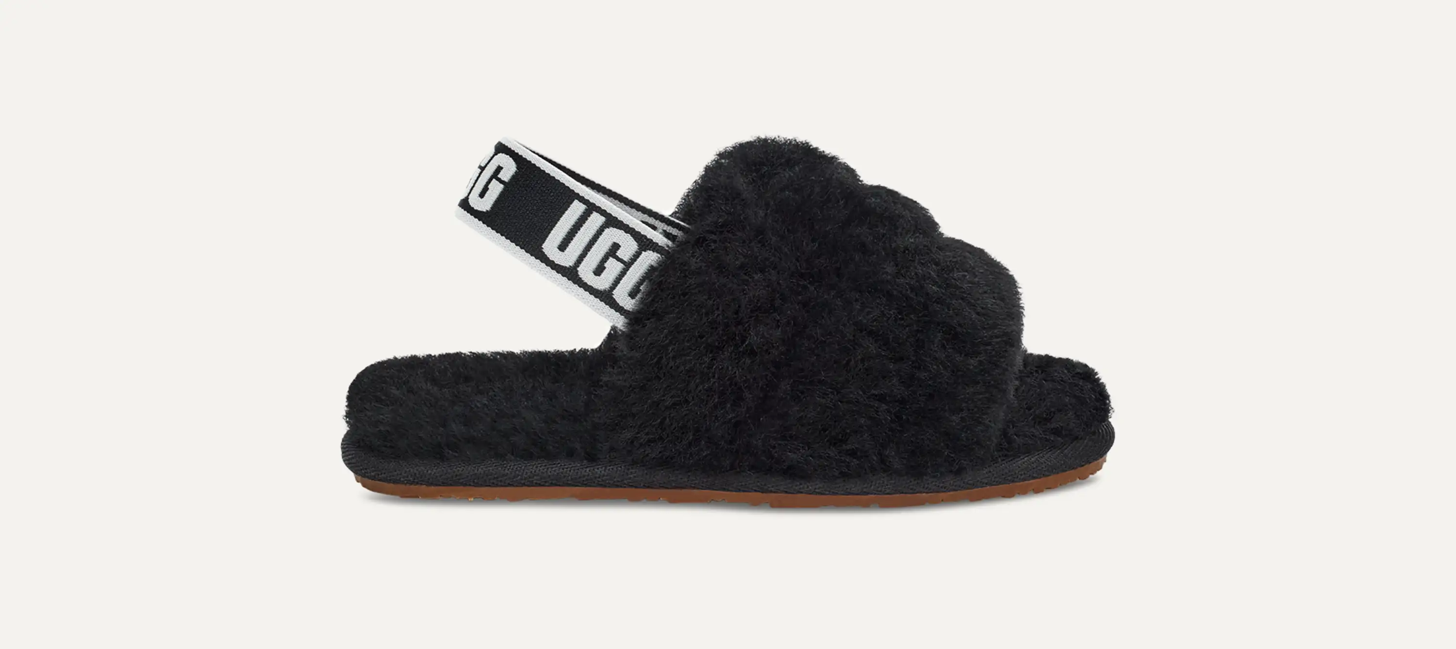 靴 UGG K FLUFF YEAH SLIDE UGG Women's Fluff Yeah Slide Slipper, Black Marble 10