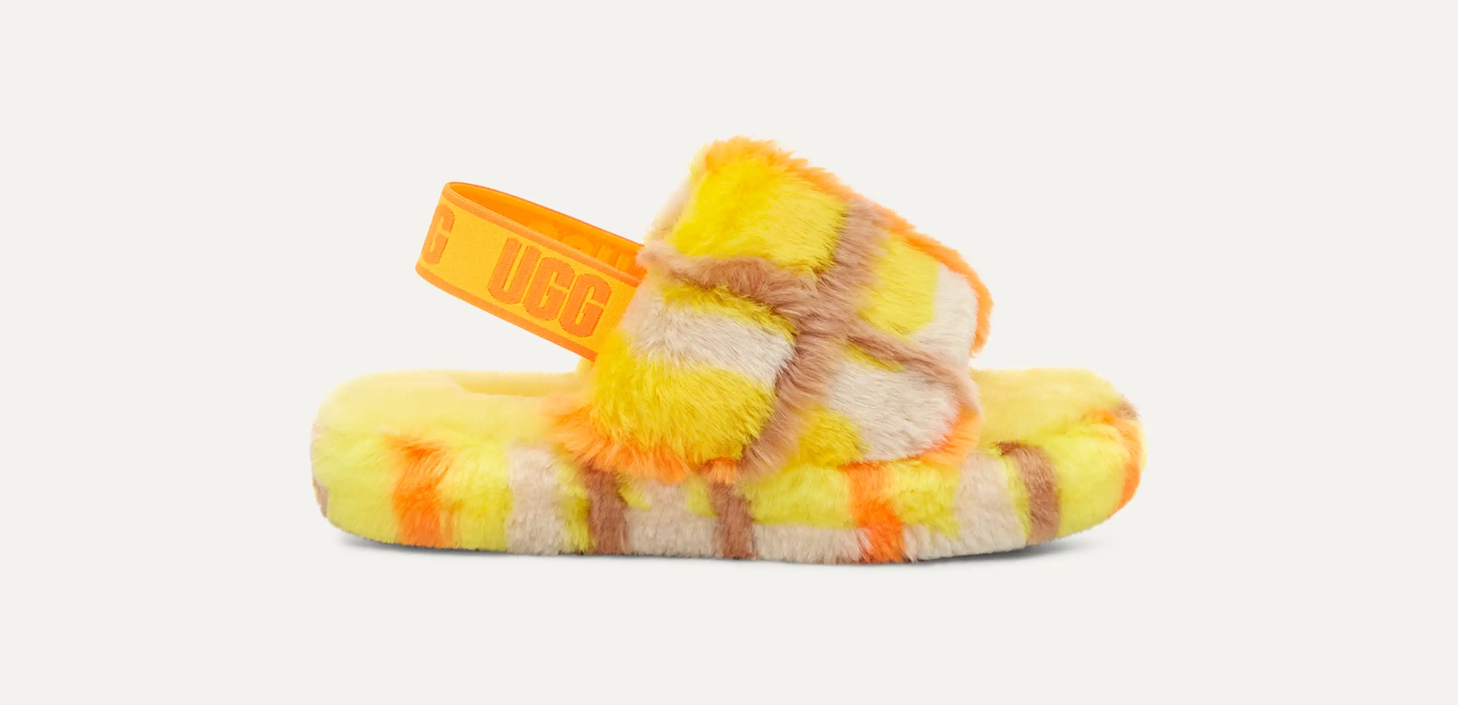 Kids' Fluff Yeah Slide Plaid Punk Sandal | UGG®