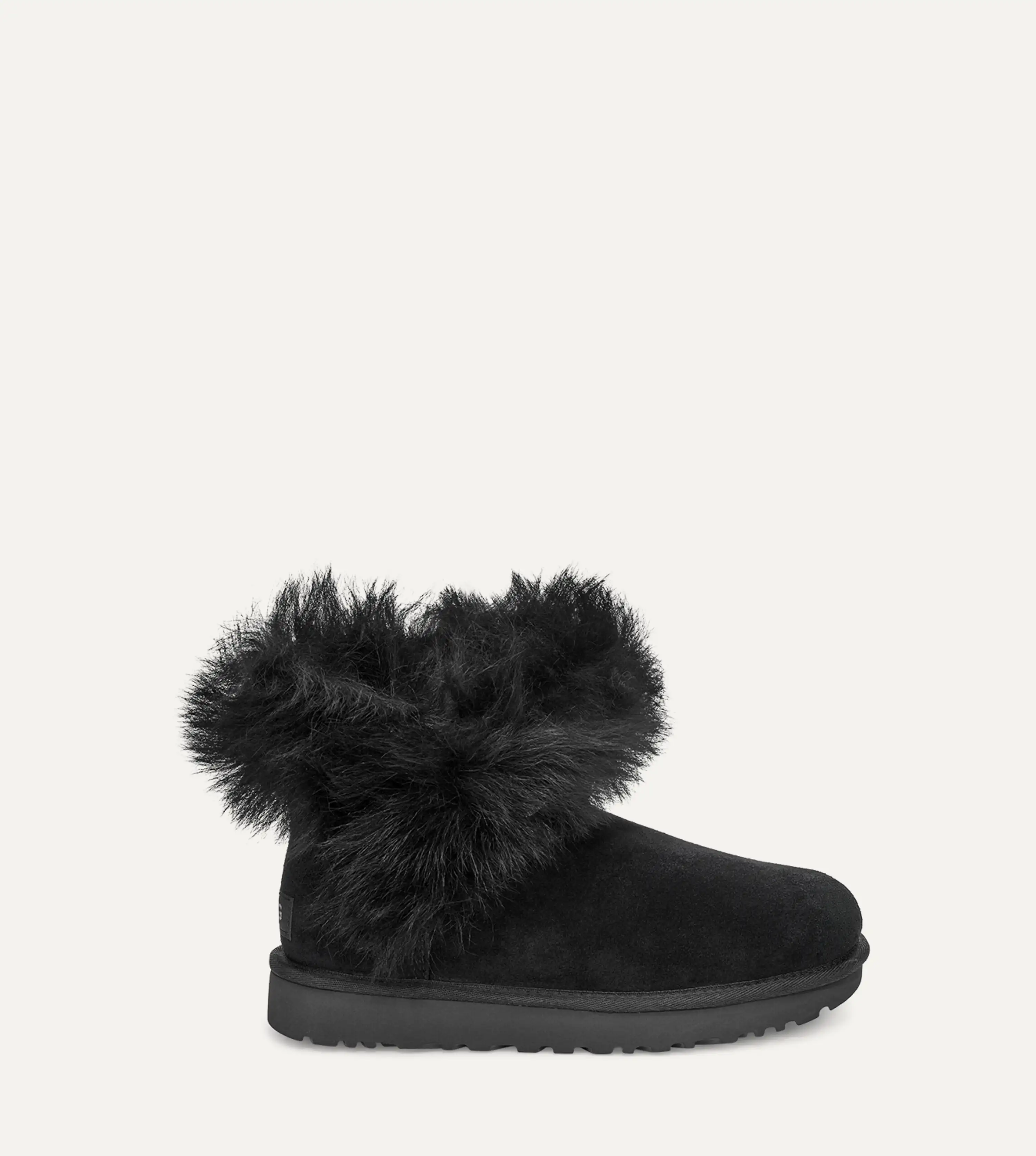 Fur Ugg Classic Mini Fluff Boot Black NWT UGG Fluff Mini Quilted