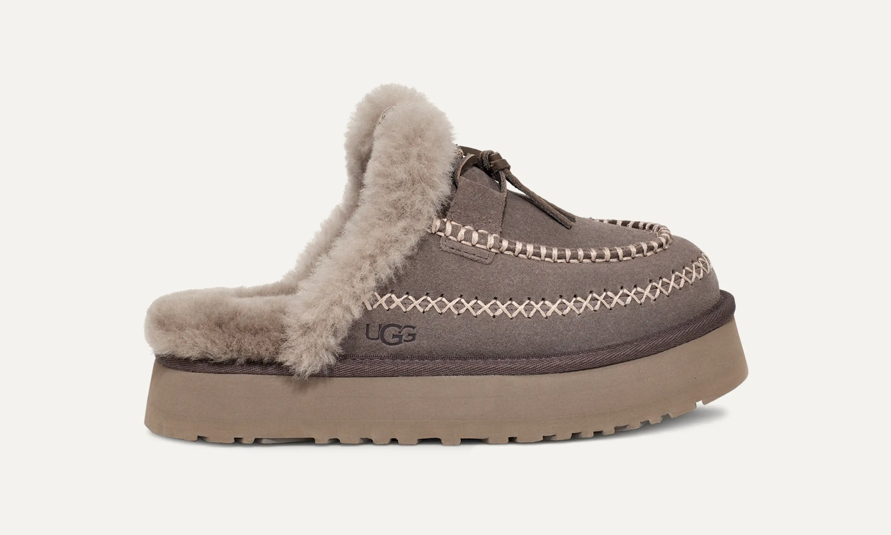 【UGG】Women's Disquette Alpine 海外限定 UGG Disquette Alpine Slipper Hickory (Women's) - 1158260-HCK