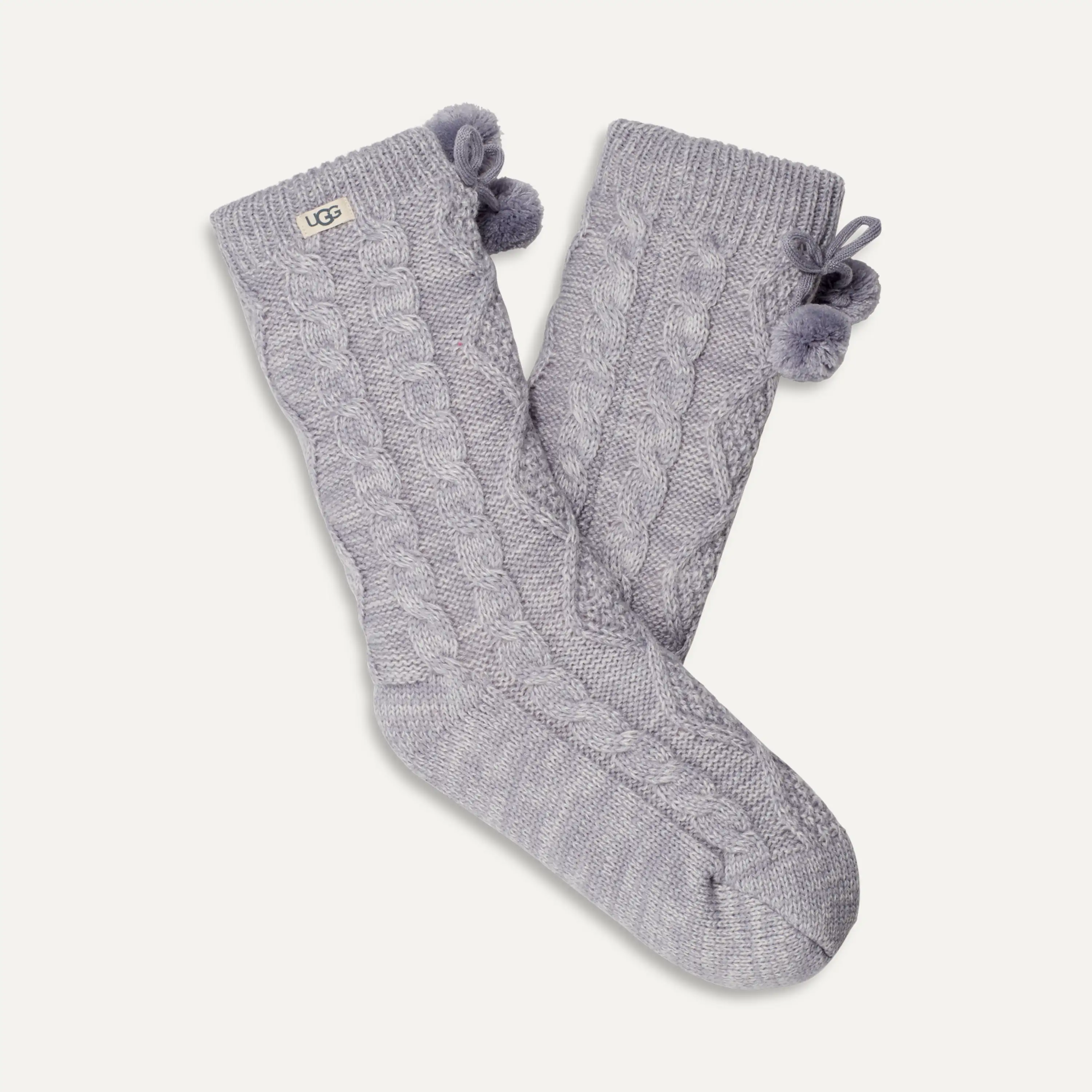 Wool Socks Ugg Phone Sock Pom Pom Fleece Lined Crew Sock UGG