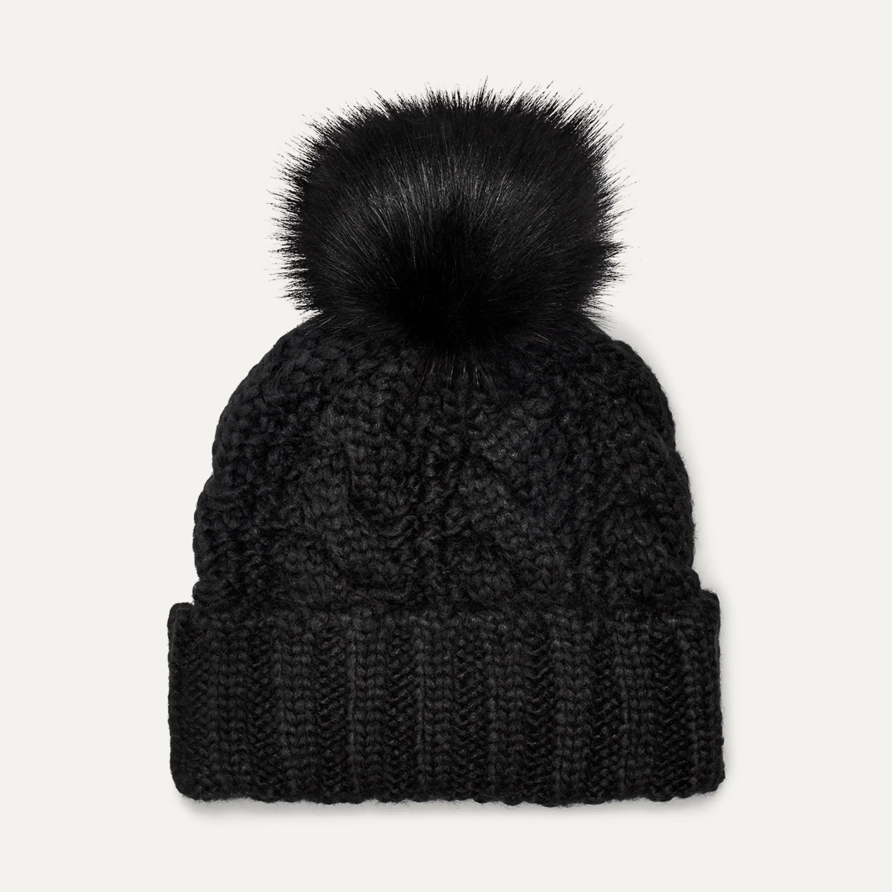 juniさん専用です。UGG Cable Beanie W  Pom  ブラック Women's Cable Beanie W Pom Hat | UGG®