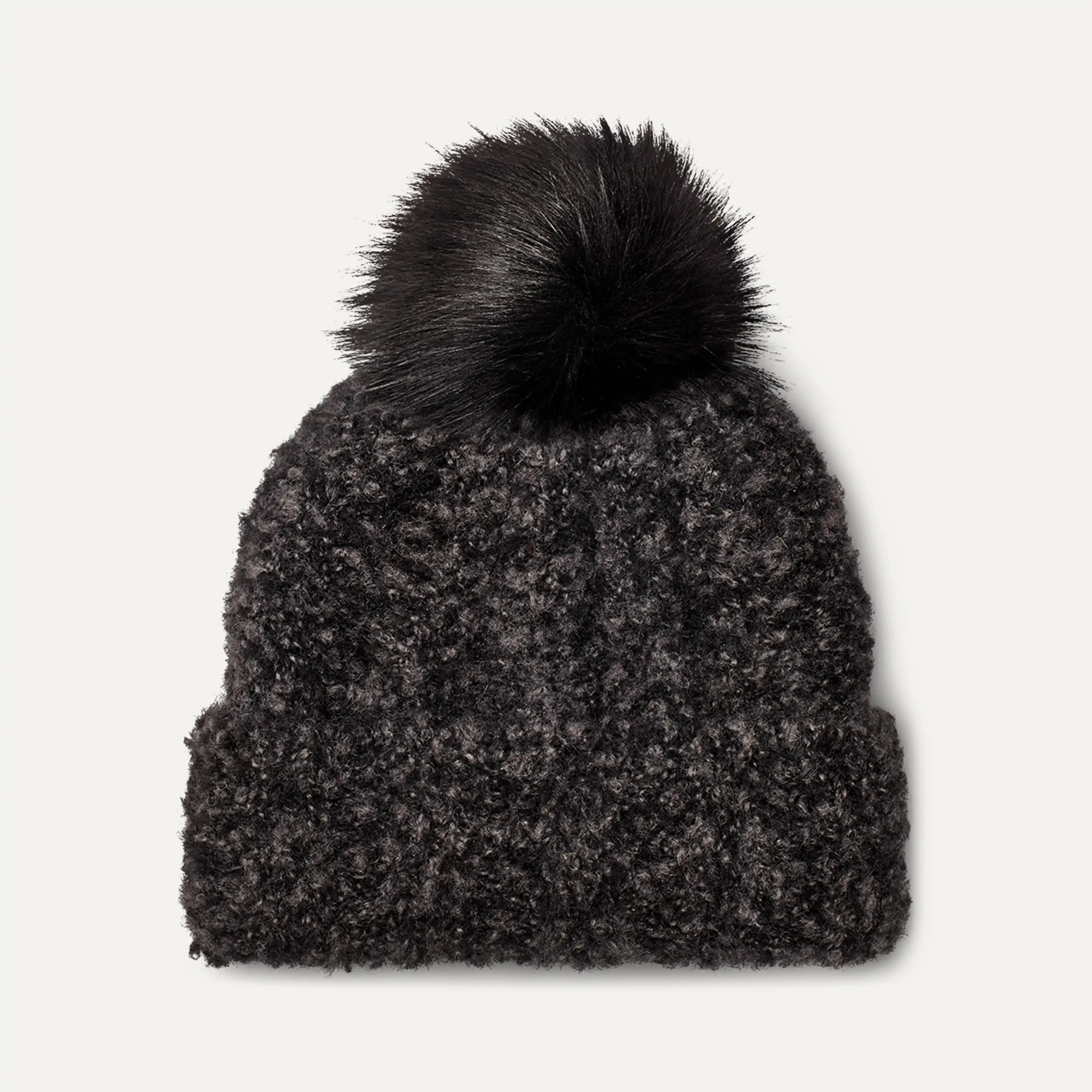 UGG Black Knit Hat with Pom-Pom UGG Black Cable Knit Pom Beanie Hat | Mercari main image 2