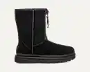 UGG｜BOOTS (Classic Short Zipper Tape Logo - Black (1144 WMNS) UGG Classic Short Zipper Tape Logo Boot 'Black