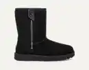 UGG｜BOOTS (Classic Short Bailey Zip - Black (1144043)) WMNS) UGG Classic Short Bailey Zip Boot 'Black' 1144043-BLK