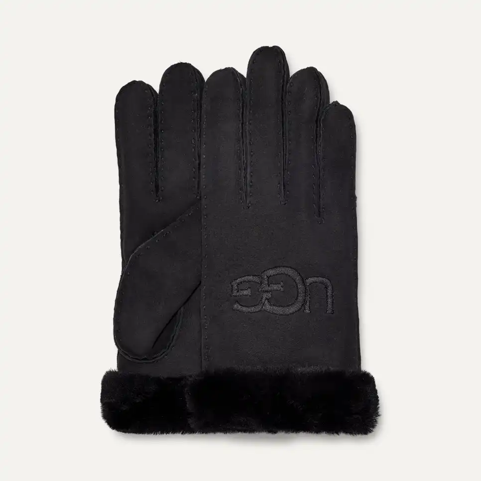 小物 UGG M SHEEPSKIN GLOVE UGG Men's Contrast Sheepskin Touchscreen Glove, Black