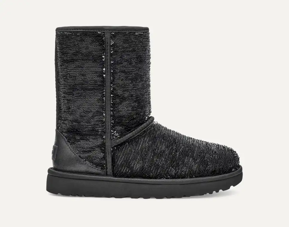 ☆【UGG】☆UGG W Classic Mini Chunky Sequin Boots☆Black☆ Classic Short Chunky Sequin Boot | UGG®