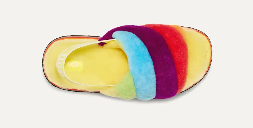 [UGG EXPRESS]* Aditi * 厚底 プラットフォーム スライド AUSTRALIAN SHEPHERD® UGG Women Crossover Platform Fluffy