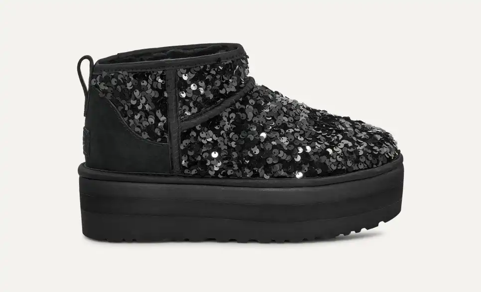 【大特価】UGG Classic Ultra Mini Mirror Ball Sequin ブーティ UGG Classic Ultra Mini Mirror Ball Women's