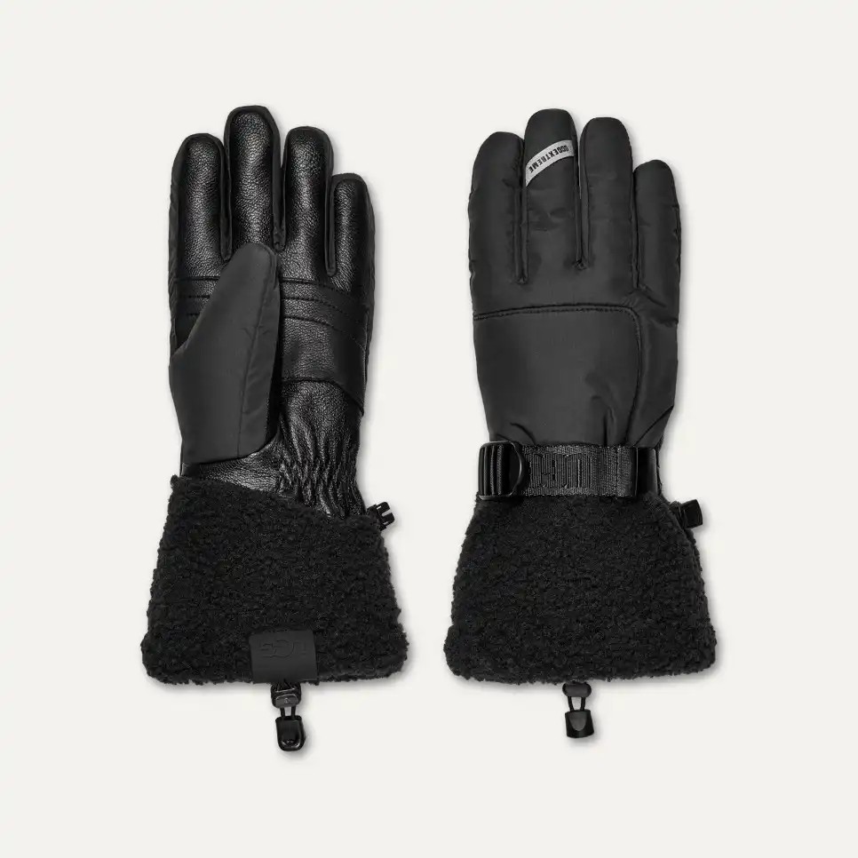 sale!国内即発送☆UGG Sheepskin Turned Bow Glove UGG Australia Women's Sheepskin Bow Gloves - Black | TheHut.com