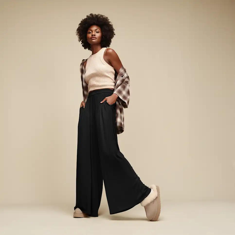 Pantalon large côtelé Imogen