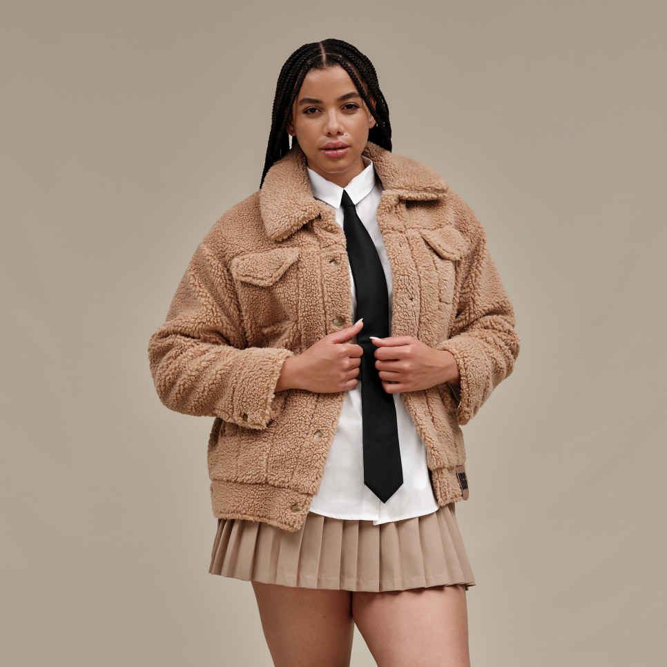 UGG Raquelle Logo Sherpa Jacket | Saks Fifth Avenue