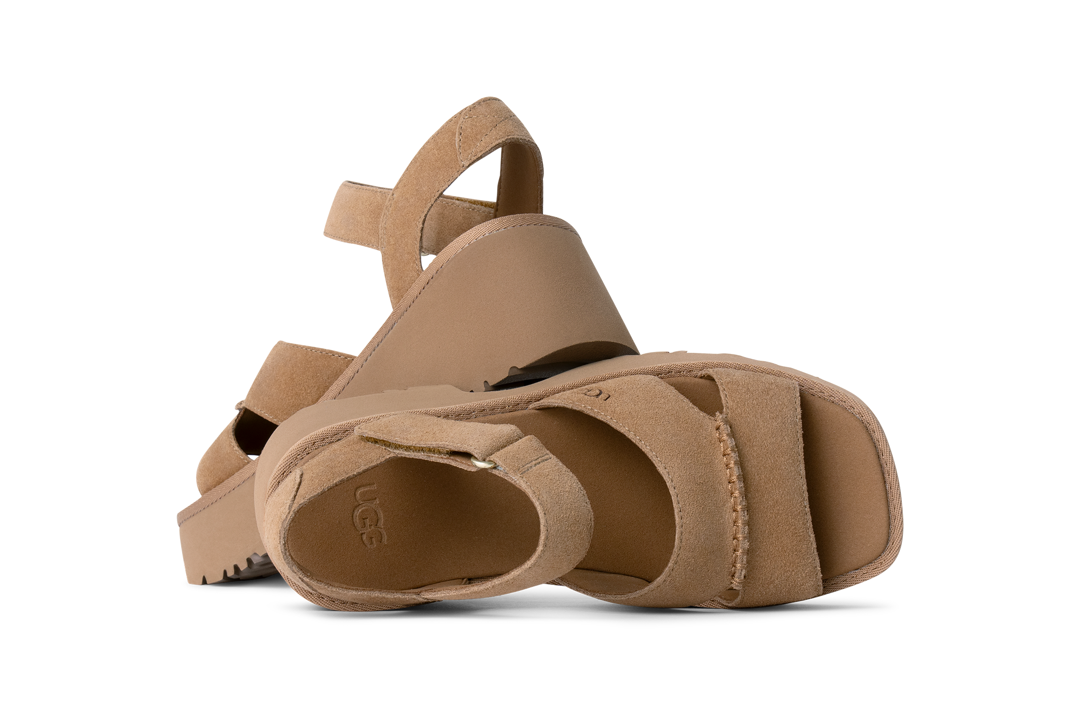 UGG Sandalias New Heights con tira en el tobillo - Mustard Seed — foto 2
