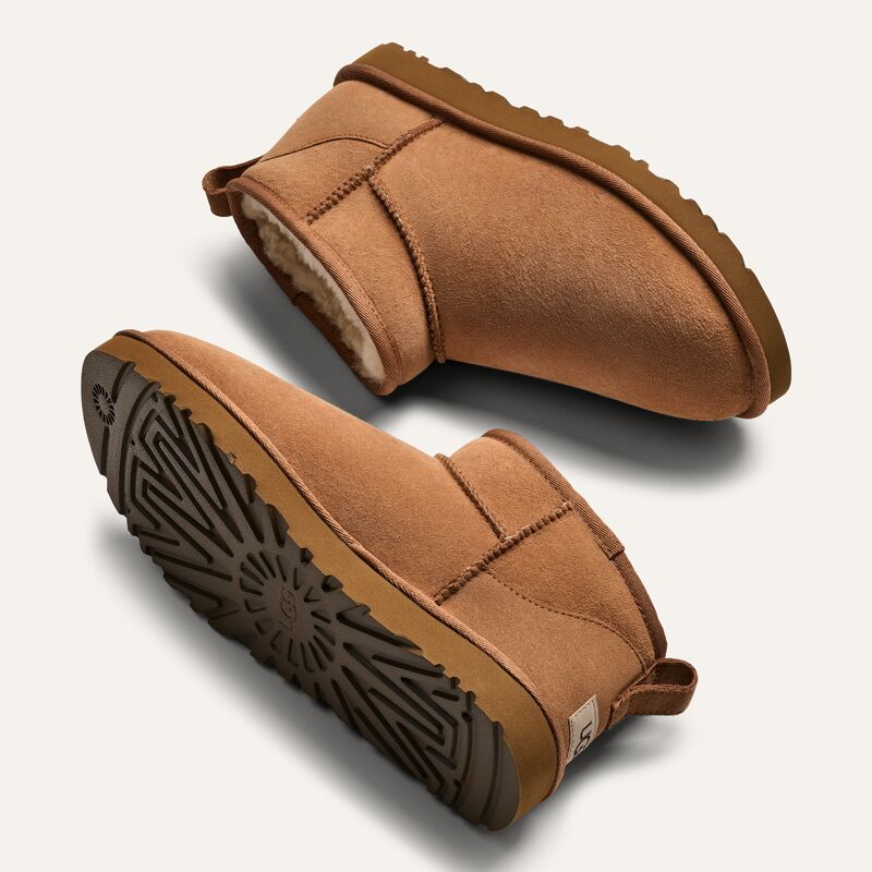 UGG 別注　クラッシック ウルトラミニブーツ　ダークブラウン UGG CLASSIC ULTRA MINI BURNT CEDAR（アグ クラッシック