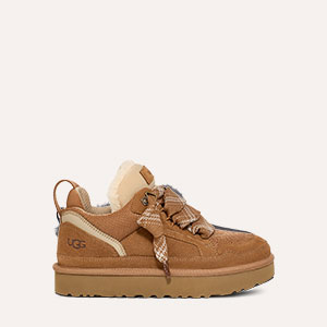 UGG ファー付きブラウンスニーカー JP24CM EU38 UGG ファー付き